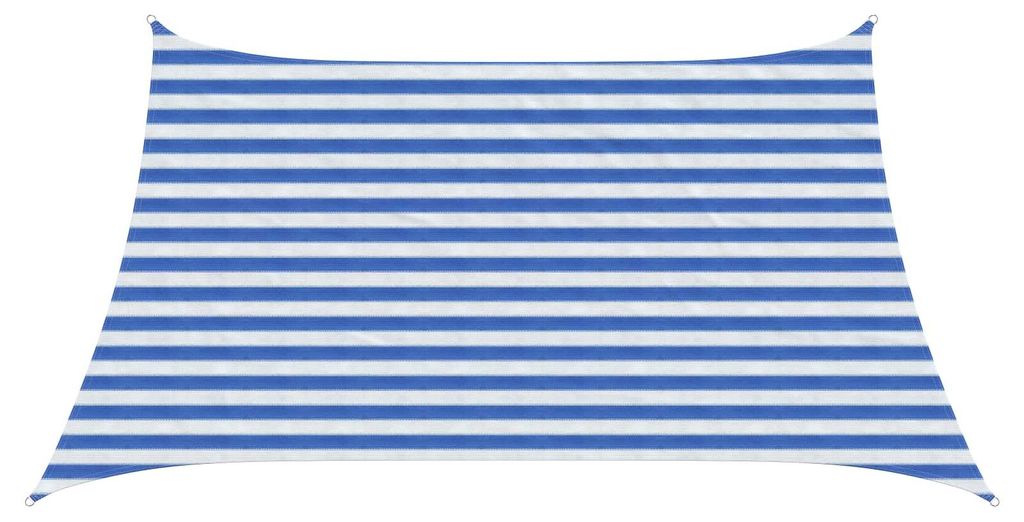 vidaXL Sonnensegel Blau und Weiß 3 / 4 x 2 m HDPE