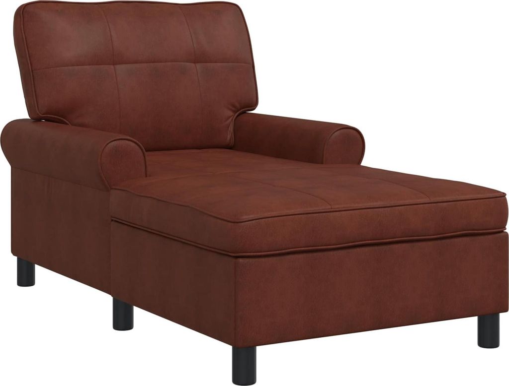 vidaXL Lounge-Liege Glänzendes Braun 91 x 157 x 91 cm Kunstleder