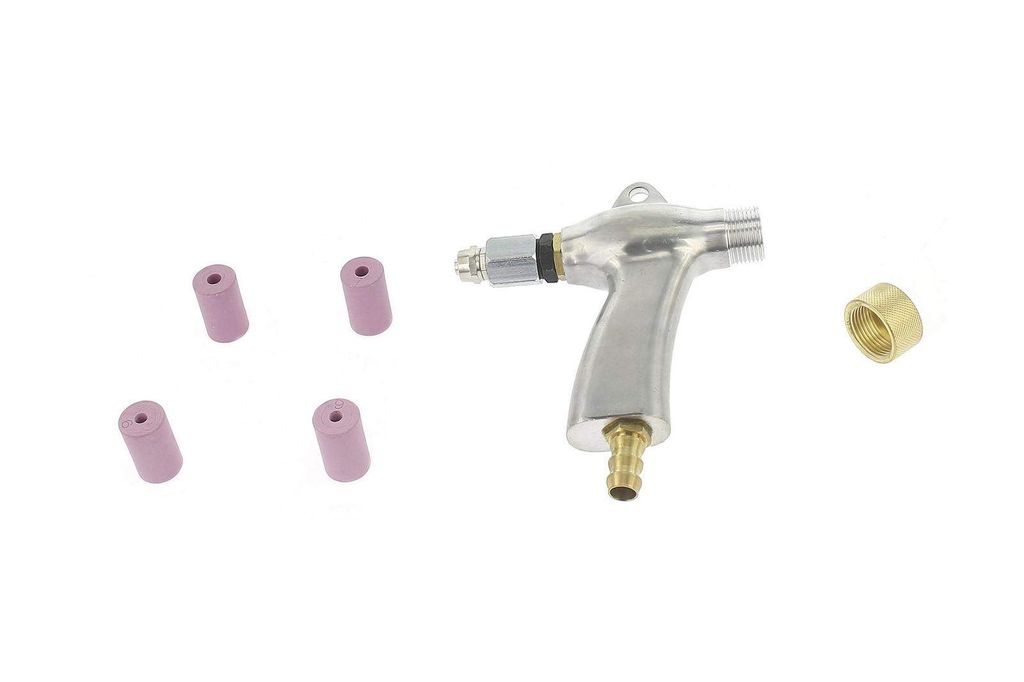 Varan Motors - NESBG-12 Fußbetriebene Kabinen-Strahlpistole Sandstrahlpistole + 4 Düsen 6 und 7 mm