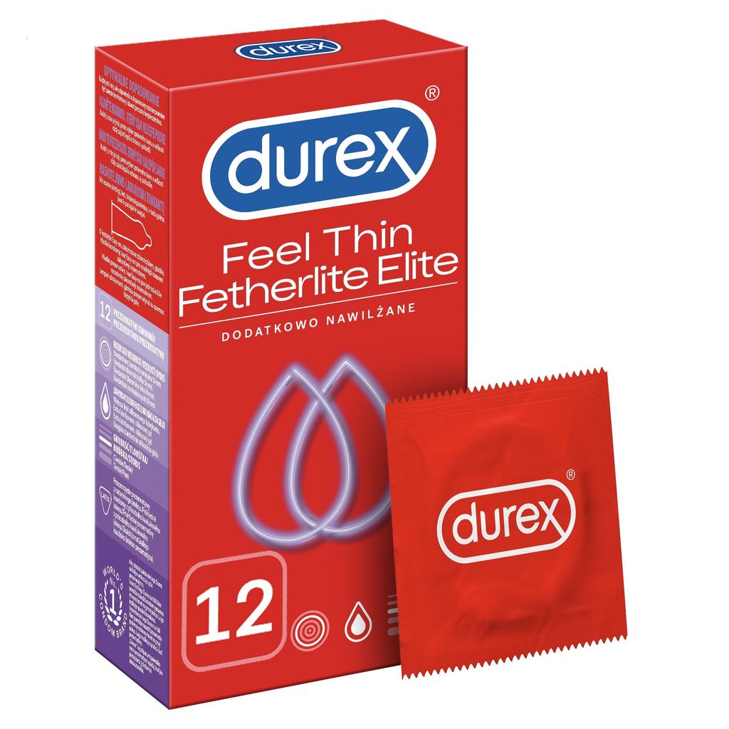 Durex Feel Thin Extra Lubricated Kondome 12 Stück Image du produit 