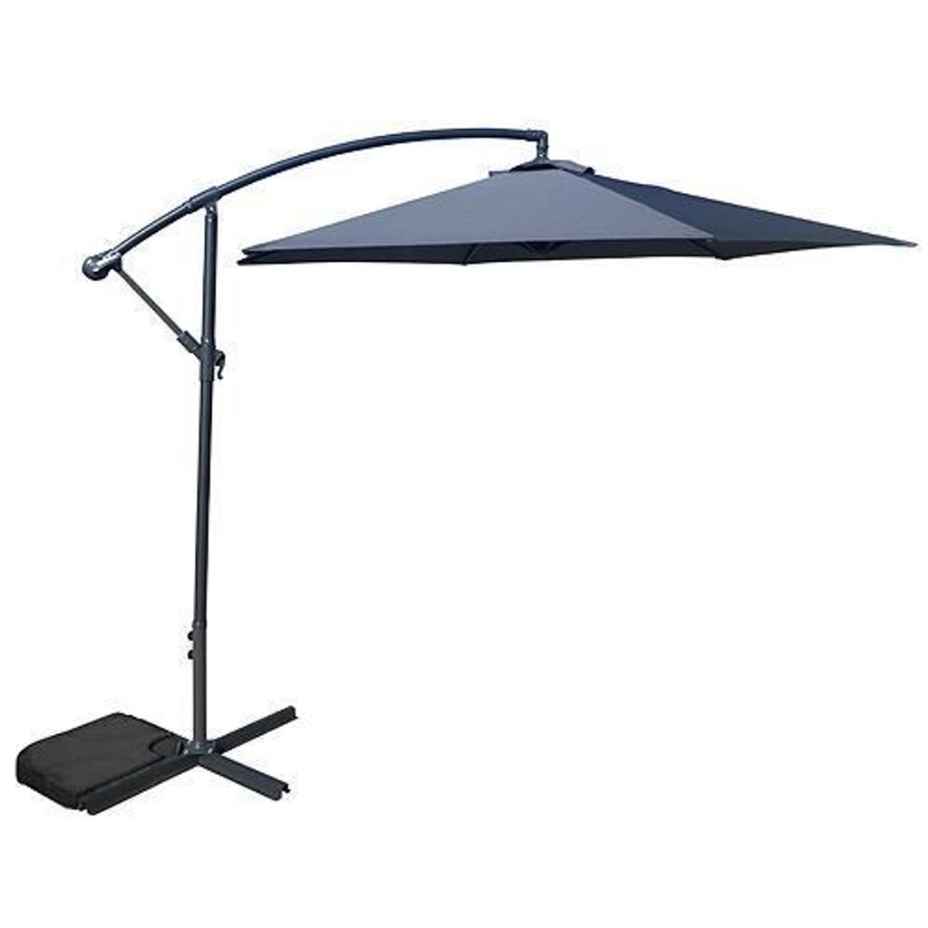 Ombrellone DEMI, 300 cm, 42 mm, grigio, PE 180 g, da Immagine del prodotto 