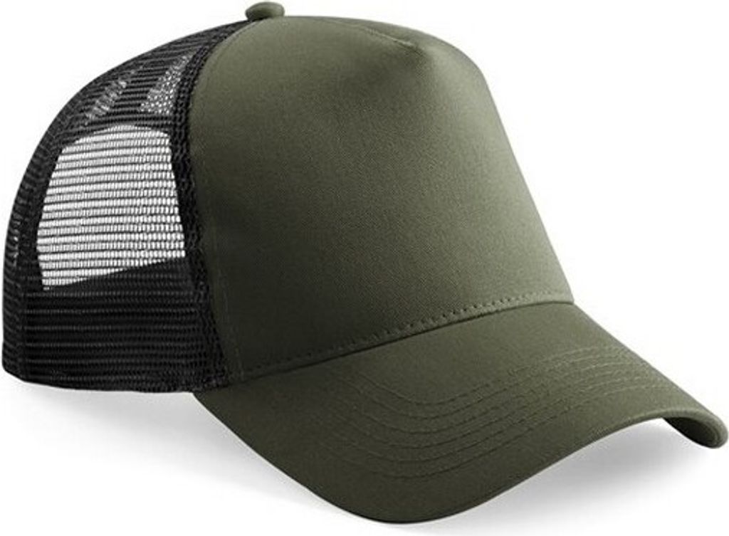 Beechfield - Trucker Cap für Kinder RW8810 (Einheitsgröße) (Olivgrün/Schwarz)