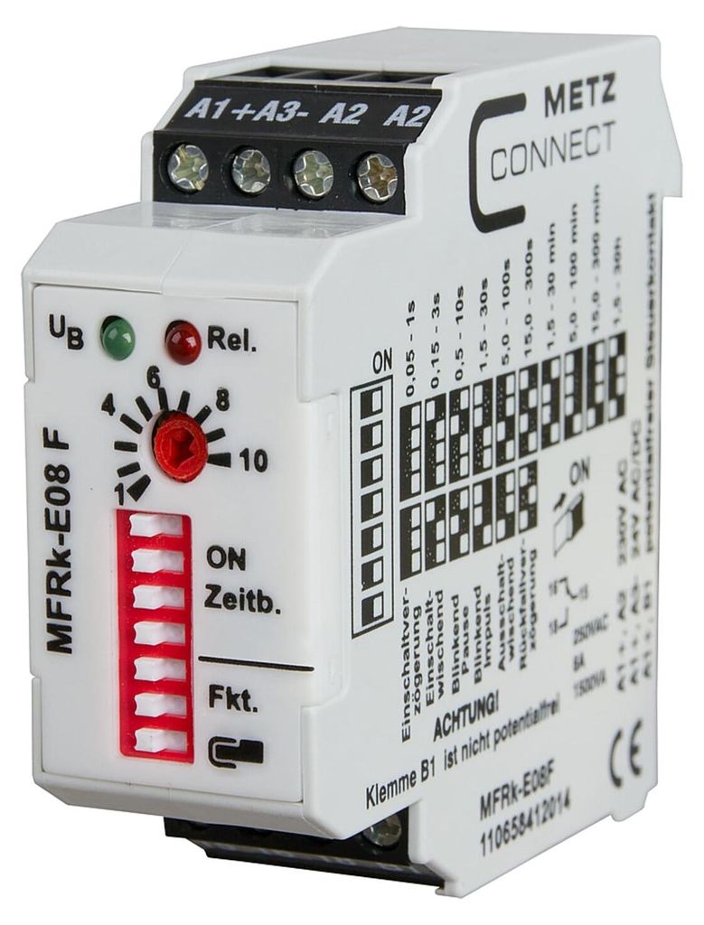 METZ CONNECT MFRk-E08 F 230 V AC, 24 V AC/DC Zeitrelais Produktbild 