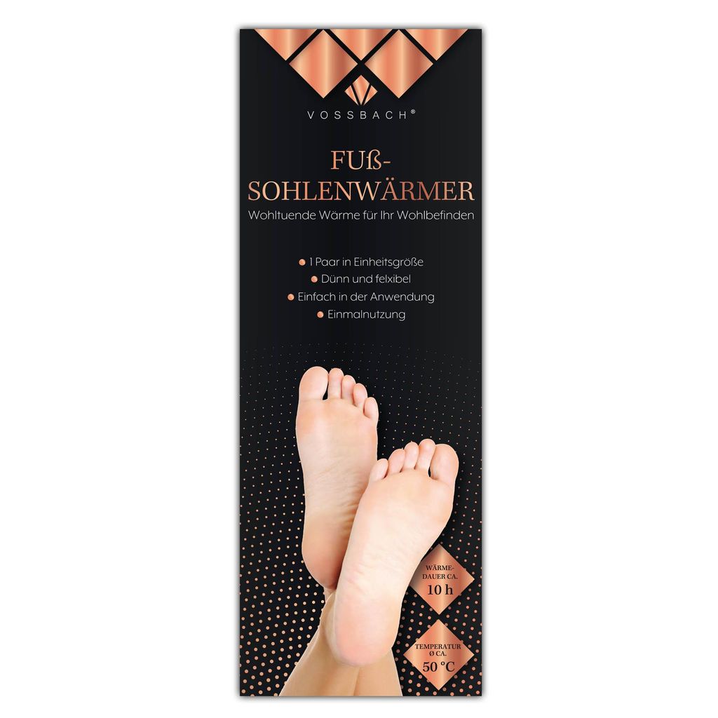 VOSSBACH 48 Paar Fußsohlenwärmer 10 Stunden Einlegesohlen Schuhwärmer Fußwärmer Sohlenwärmer Wärmesohlen