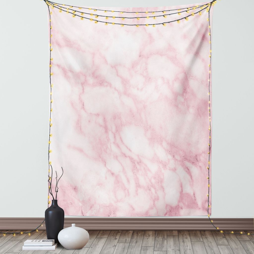 ABAKUHAUS Marmor Wandteppich, Soft Granit Optik Alt Modisches Design Minimalistisch Illustration Muster, Wohnzimmer Schlafzimmer Seidiger Satin Wan...