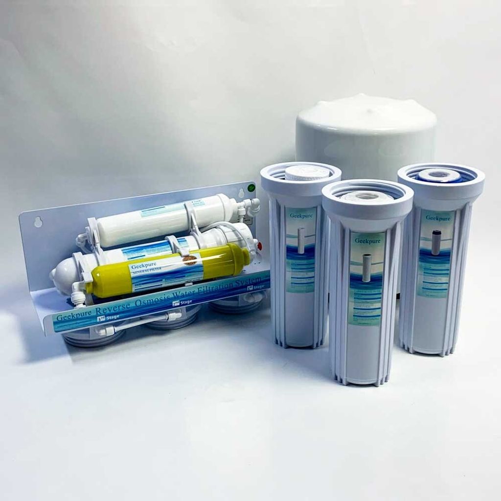 Geekpure 6-stufiges Umkehrosmose Trinkwasser Filtersystem mit Mineralischem Remineralisierung Filter - 75GPD
