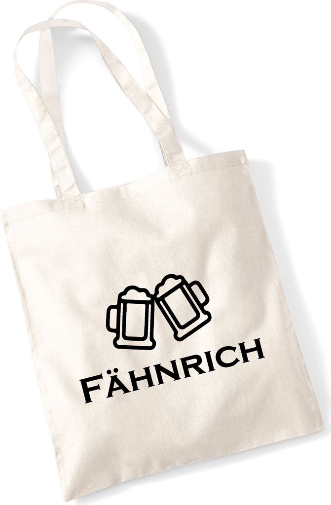 Huuraa Jutebeutel Fähnrich Schützenfest 10 Liter Natural Baumwolle Tasche Geschenkidee