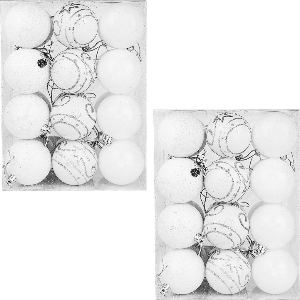 CASARIA® Weihnachtskugeln 48tlg Ø 6cm Kunststoff matt Produktbild 