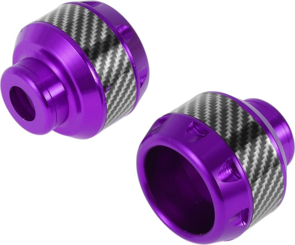 14mm Motorrad Slider Rahmen Aluminiumlegierung Carbonfiber Rad Verkleidung Schutz Crash Pad Schutzbügel 48mm 46mm Lila 2 Stück