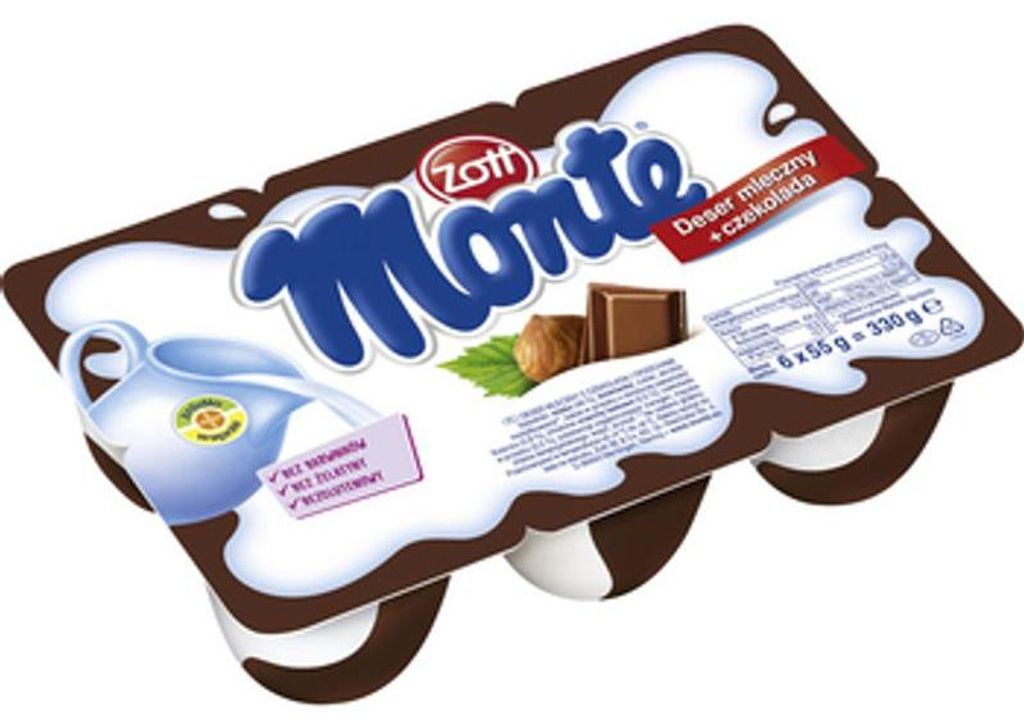 ZOTT Monte czekoladowe 6 X 55G Zdjęcie produktu 