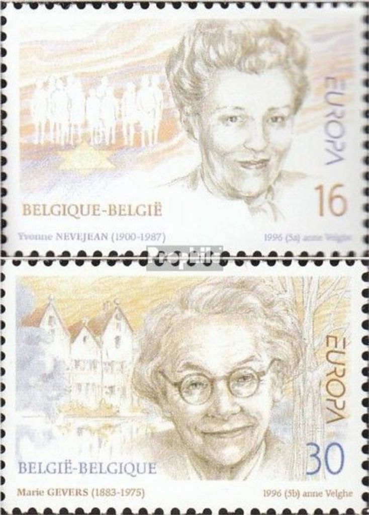 Briefmarken Belgien 1996 Mi 2688-2689 (kompl.Ausg.) postfrisch Berühmte Frauen
