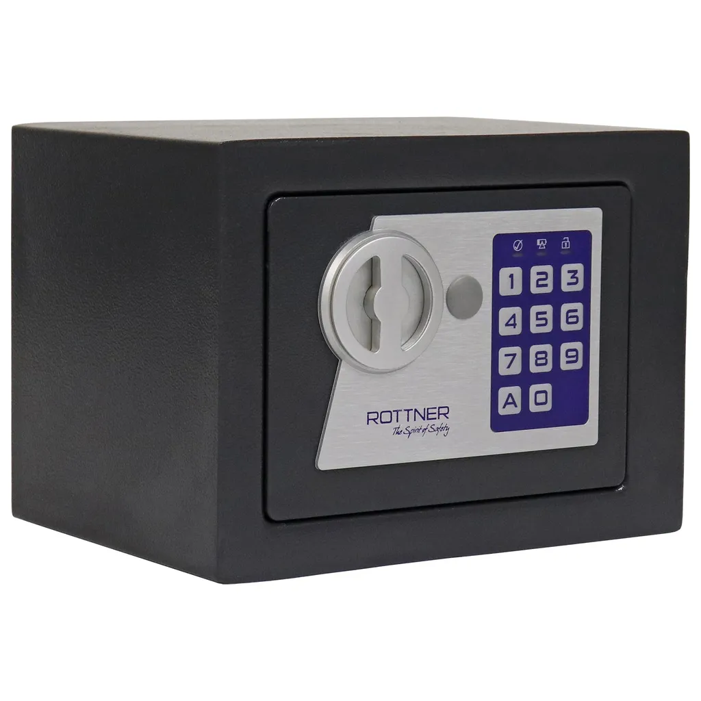 Coffre-fort électronique Rottner Jupiter 1 EL Anthracite - 23x17x17 cm