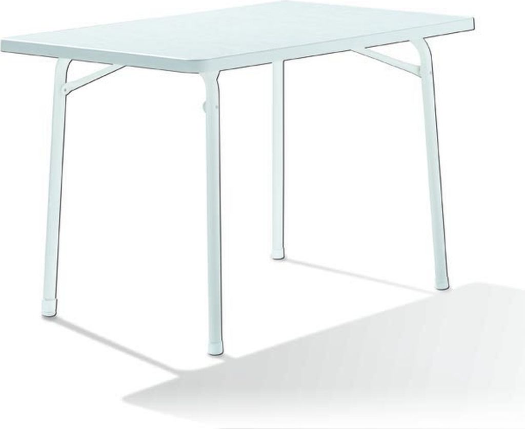 Klapptisch >120/ W KT< in Mamor weiß, mecalit -PRO - 115x72x70cm (BxHxT)