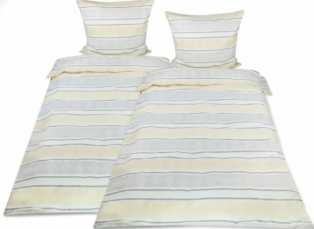 Parure de lit anti-transpiration en coton beige 155x220 cm sans plis