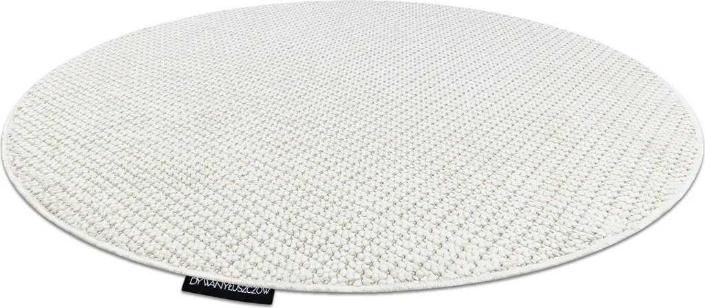 Tapis Blanc Doux Casablanca Loop - Finition Bouclée Premium Diamètre 100