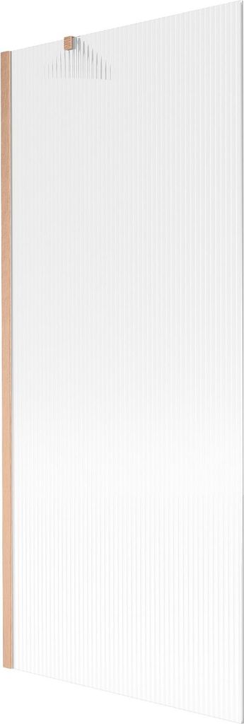 Mexen Next Duschabtrennung 1-flügelig 80 x 150 cm, Streifen, gebürstetes Kupfer - 895-080-000-00-09-65
