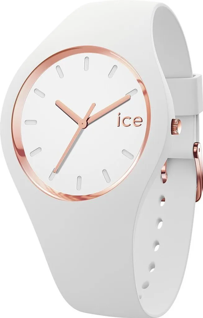 Montre Ice Watch Blanche avec Détails Or Rose - Ice Glam 024522 Féminine