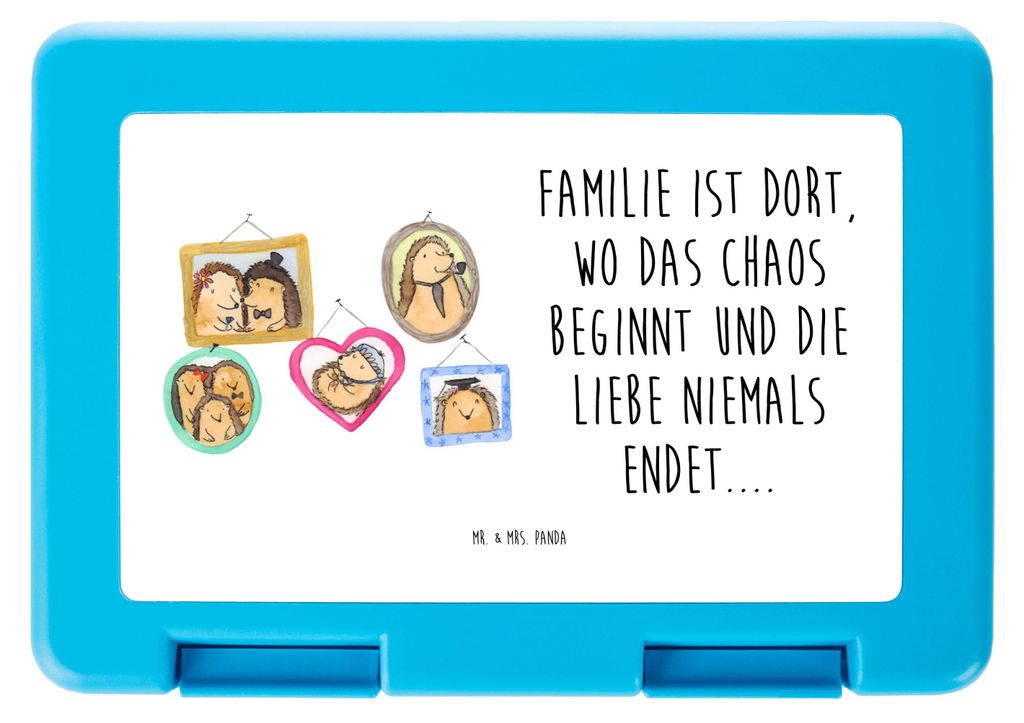 Mr. & Mrs. Panda Bento Box Igel Familie - Weiß - Geschenk, Bruder, Lunchbox, Brotbehälter, Bentobox, Bilder, Essensbox, Mama, Lebensmittel Aufbew...