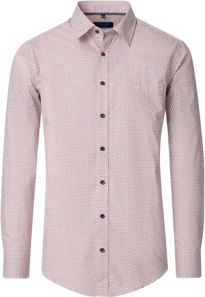 CASAMODA Herren Freizeithemd Langarm Kent Comfort Rot gemustert XL
