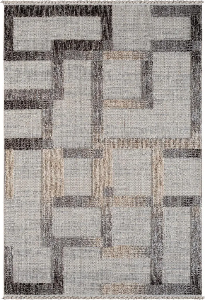 Tapis Balania 140x200 cm beige - Tissage robuste et entretien facile