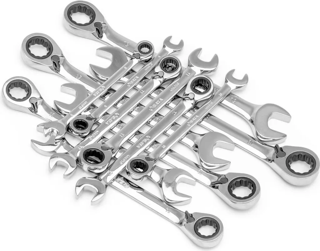 Kit SATA ST08044 Chiavi Combinate a Cricchetto Reversibili 8-19mm