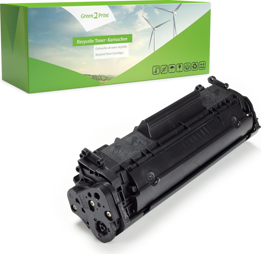 Green2Print Toner noir 2000 pages remplace HP Q2612A, 12A Toner pour HP LaserJet 1010, 1012, 1015, 1018, 1020, 1022NW, 1022N, 1022, 3015, 3020, 303...