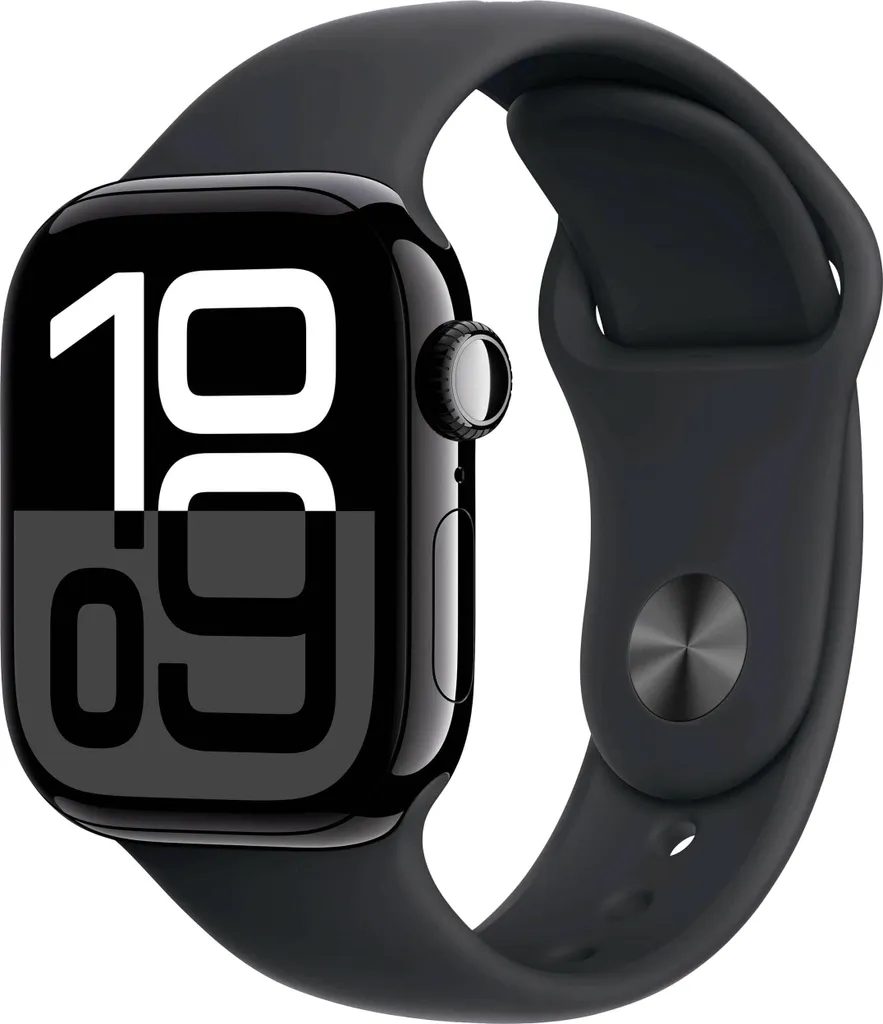 Apple Watch Series 10 GPS + Cellular 42mm Aluminium Noir avec Bracelet Sport