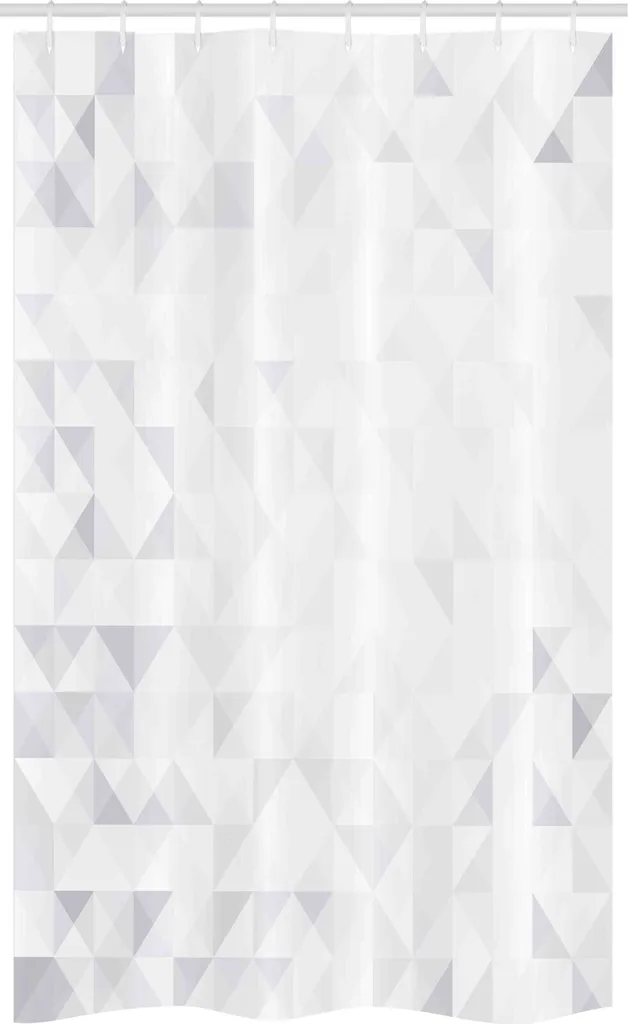 Tenda Bagno Geometrica 120x180 ABAKUHAUS: Design Grigio e Bianco Moderno