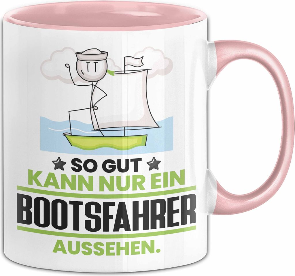 Bootsfahrer Geschenk Tasse So Gut Kann Nur Ein Bootsfahrer Aussehen Geschenkidee Kaffee-Becher (Rosa)