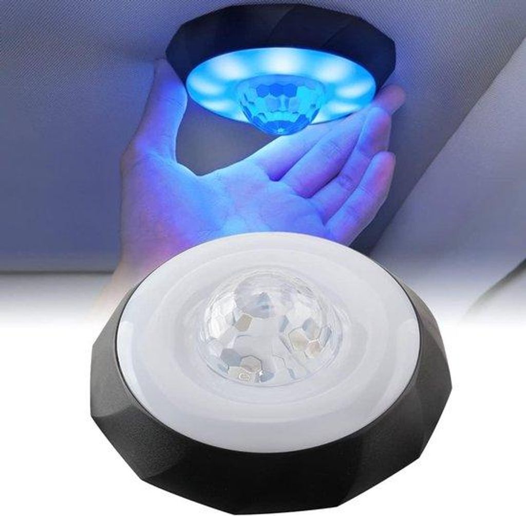 LED-Automobilieleuchten, interieur- und Kofferraumbeleuchtung, oplaadbare Batterie mit einstellbarer Helligkeit, USB-Bedienung, farbige Szenenbeleu...