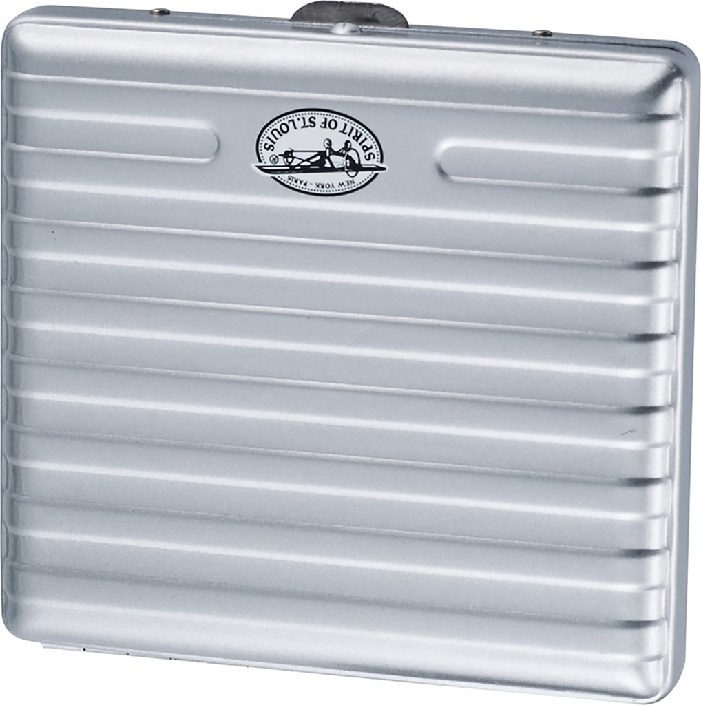 ZIGARETTENETUI "Spirit of St. Louis" für 20 Zigaretten aus Metall Zigarettenbox Zigarettendose Etui Dose Box Case 24 (Silber)