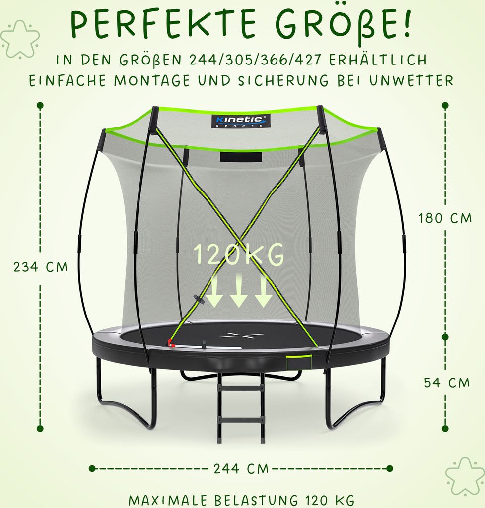 Kinetic Sports Ultimate Pro Trampolin 305 KINETIC SPORTS Premium Outdoor Trampolin | Kaufland.de