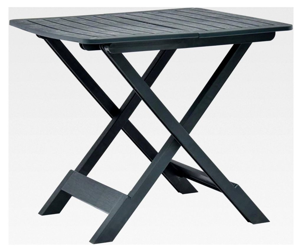 Klappbarer Gartentisch Grün 79x72x70 cm Kunststoff, Kleiner Tisch für Terrasse, Bistro, Gartenparty, Balkon, Wohnzimmer