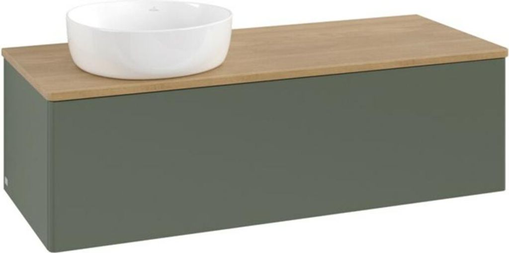 V&B Waschtischunterschrank ohne Frontstruktur Antao 120x36x50cm, WBP hon. Oa, lea gre. m Lac