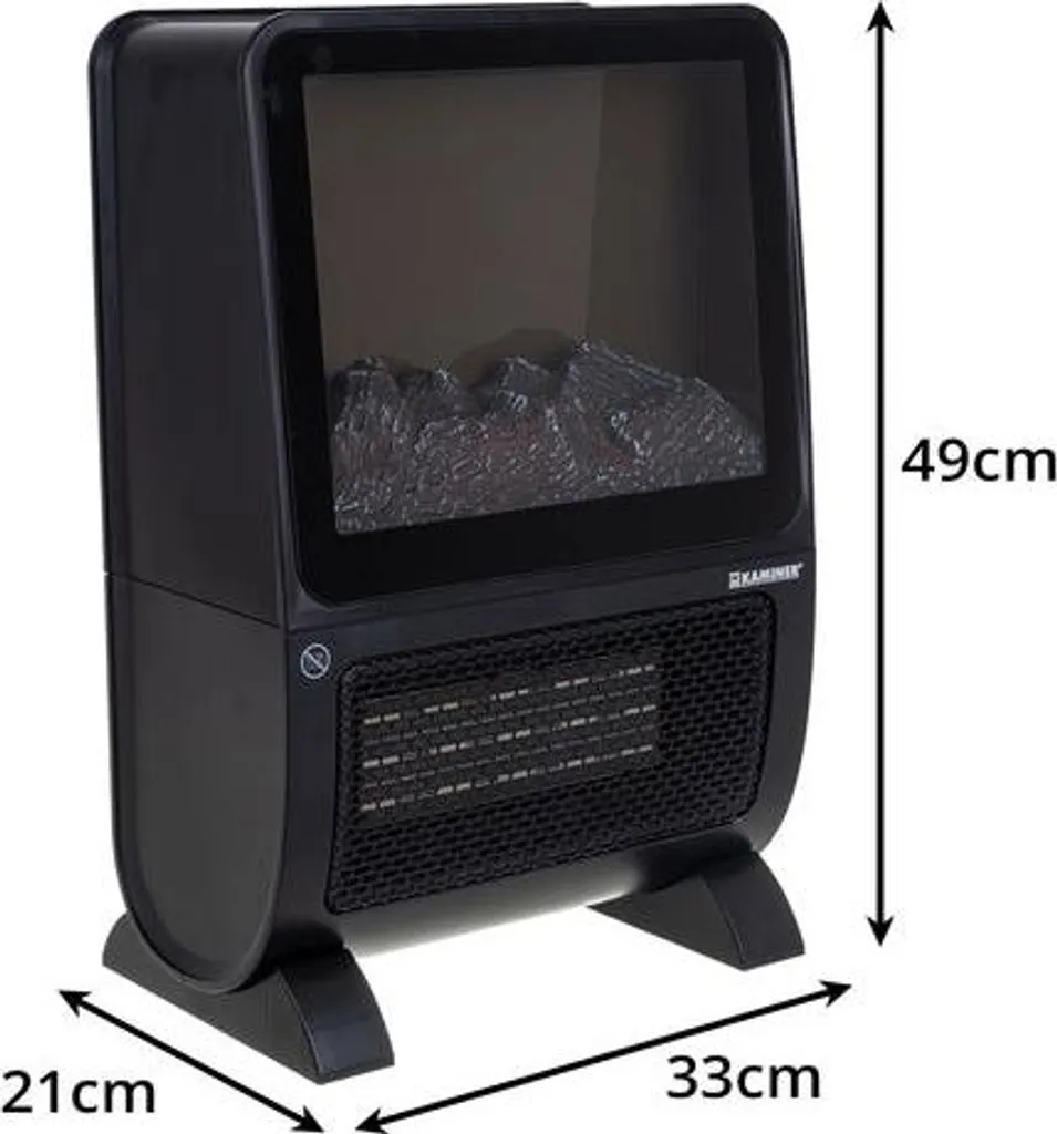 Radiateur soufflant effet flamme 3D 2000W programmable à distance - 4