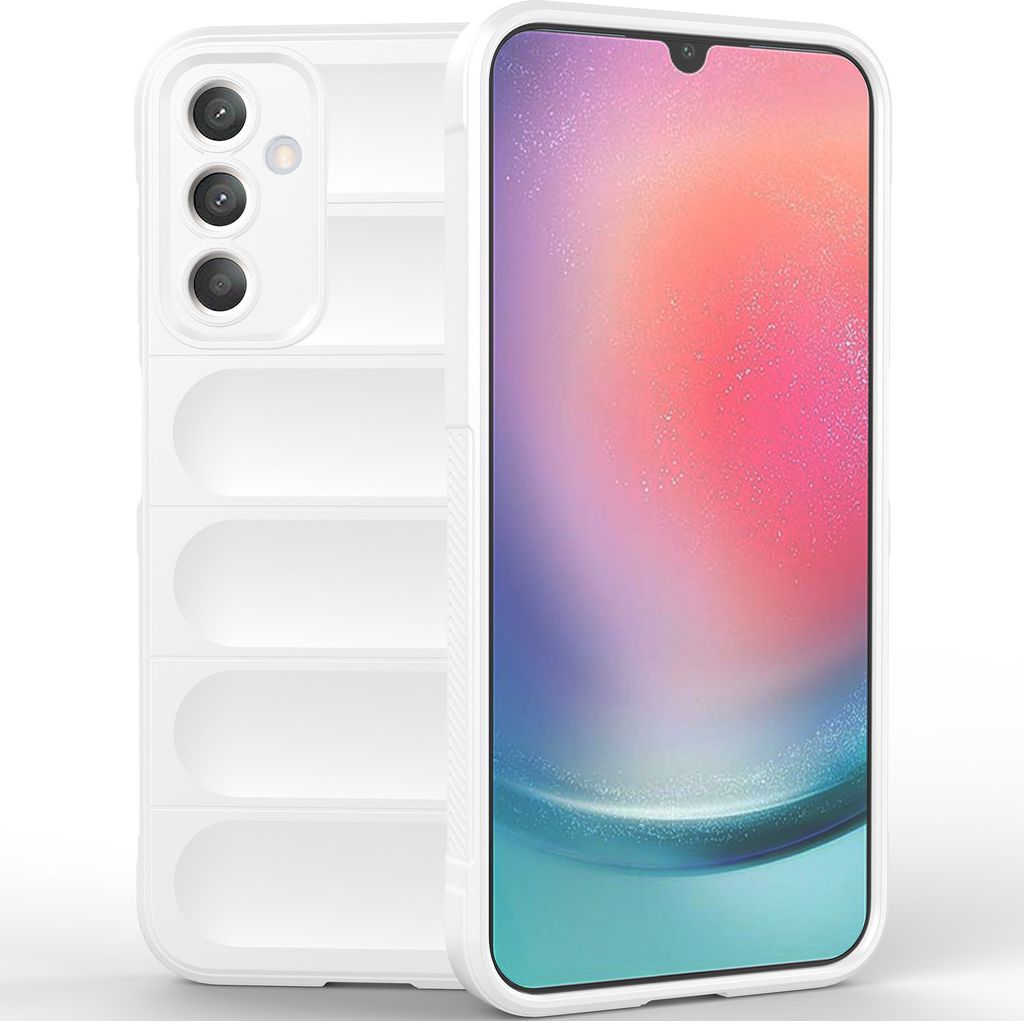 Handyhülle für Samsung Galaxy A25 5G Weich TPU Silikon Stossfest Anti-rutsch Hülle Weiß