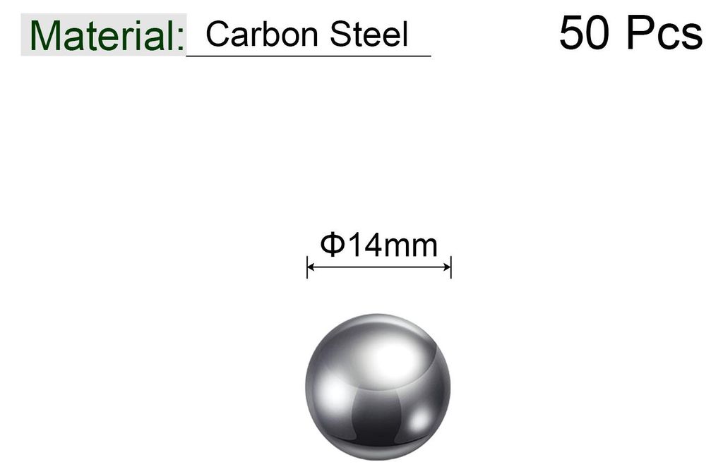 50 Stš¹ck 14mm Kohlenstoff Stahl Lagerung Kugeln Pr?zision Poliert
