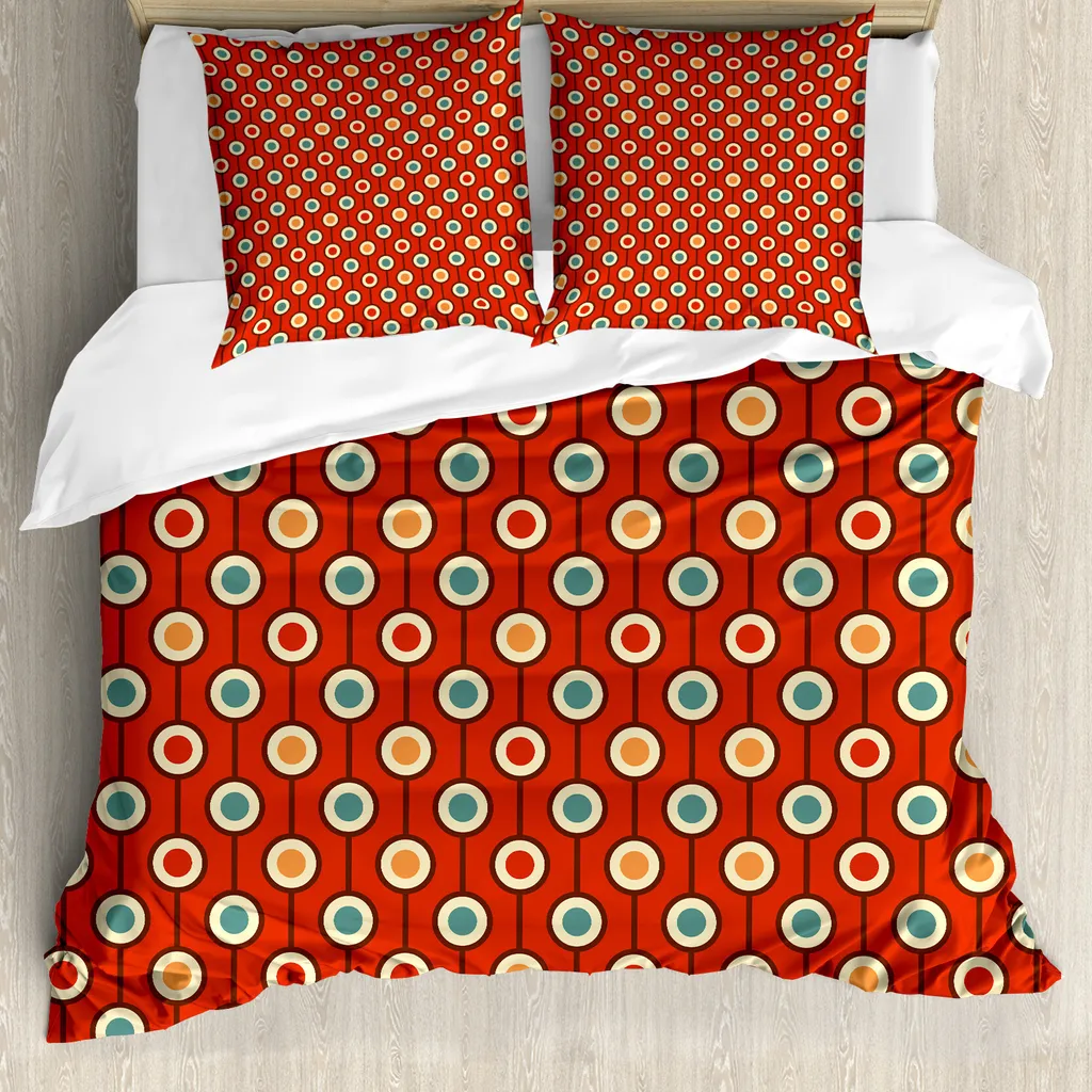 Copripiumino ABAKUHAUS 155x220cm Antiacaro Anni '60 Multicolore