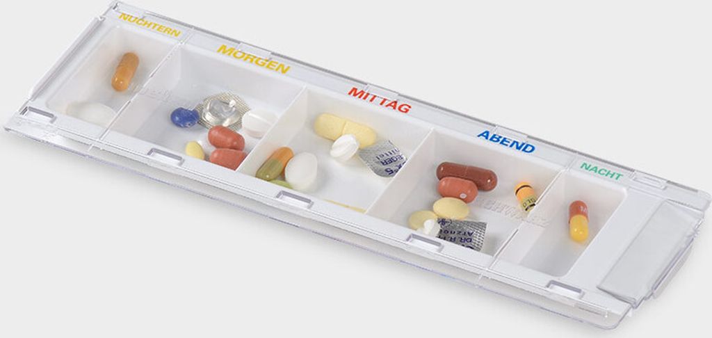 Alltagshilfe Medikamentendispenser mit 5 Fächern für Produktbild 