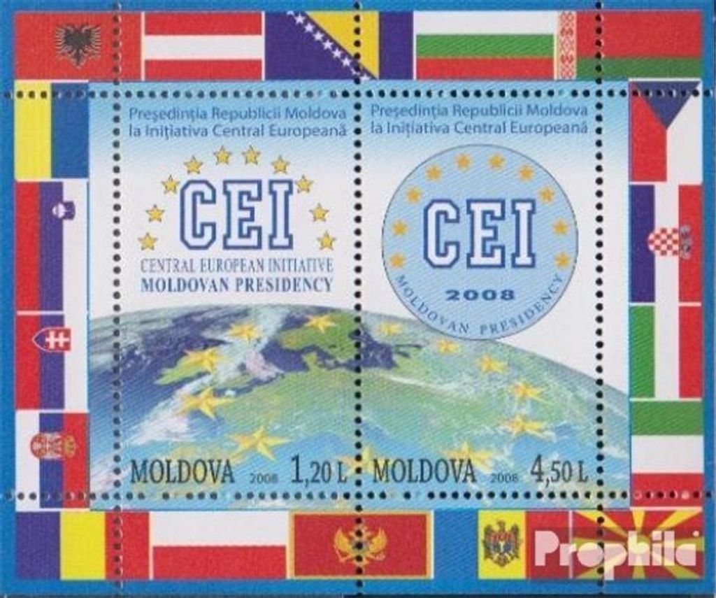 Briefmarken Moldawien 2008 Mi Block43 (kompl.Ausg.) Produktbild 