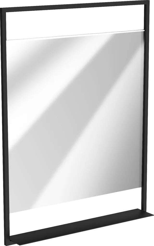Miroir LED 60x80cm auto-éclairant avec cadre noir mat FRAMED MIRROR