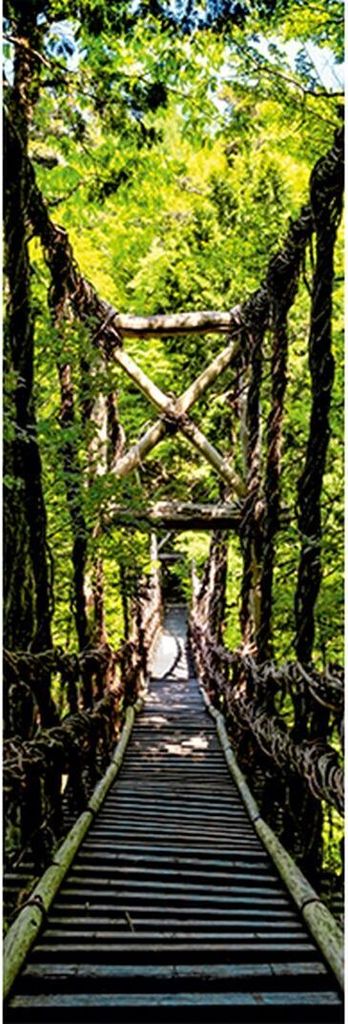 Sanders & Sanders Poster bewaldete Landschaft Grün und Dunkelbraun - 601048 - 0,9 x 2,7 m