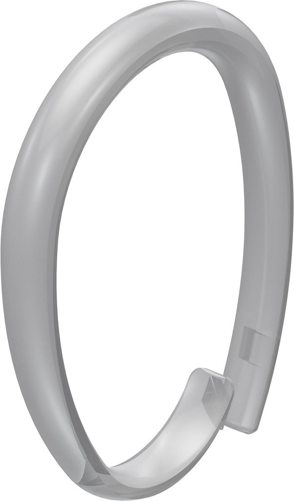 Interdeco Duschringe / Duschvorhangringe Glasklar (Transparent), verschließbar, 65/49 mm, Pack. 20 Stück