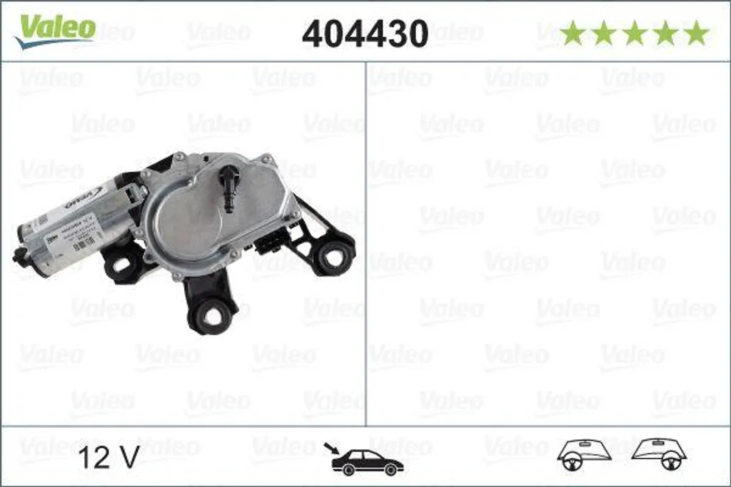 Moteur d'essuie-glace 12V Valeo 404430 compatible Audi 8L0955711 OE