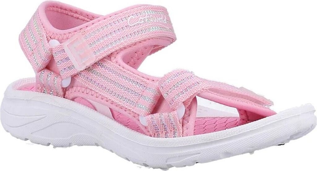 Cotswold - Kinder Sandalen "Bodiam", recyceltes Material FS9890 (28,5 EU) (Pink/Weiß)