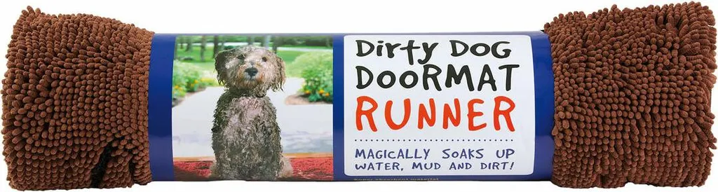 Dog Gone Smart Dirty Dog Runner Marrone 152x76 - Tappeto Soft