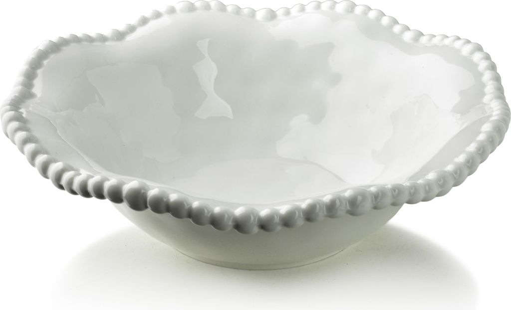 Salatschüssel Porzellan BASIC Basic 25x25x8 cm Weiß 1 Stück