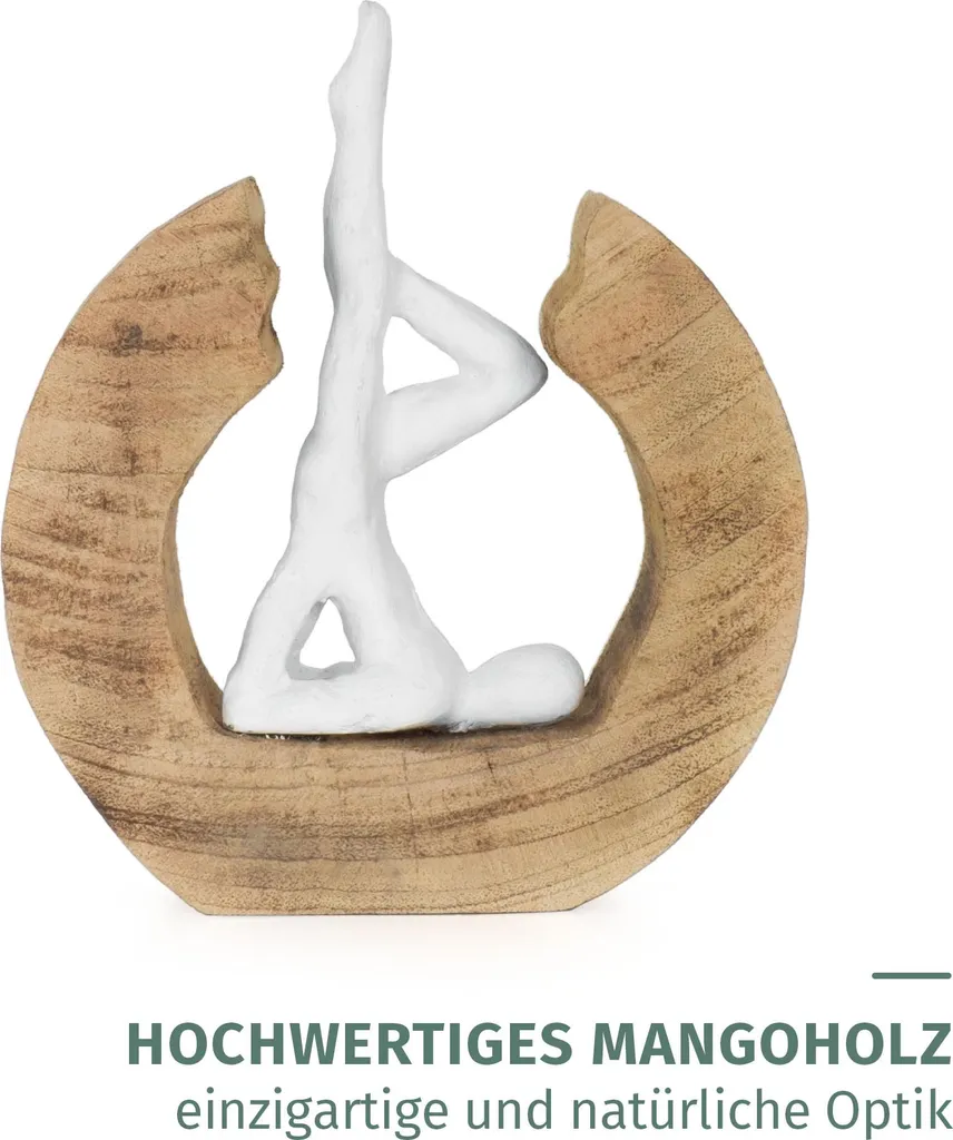 Objet déco bois authentique - Sculpture Yoga Moritz pour intérieur zen