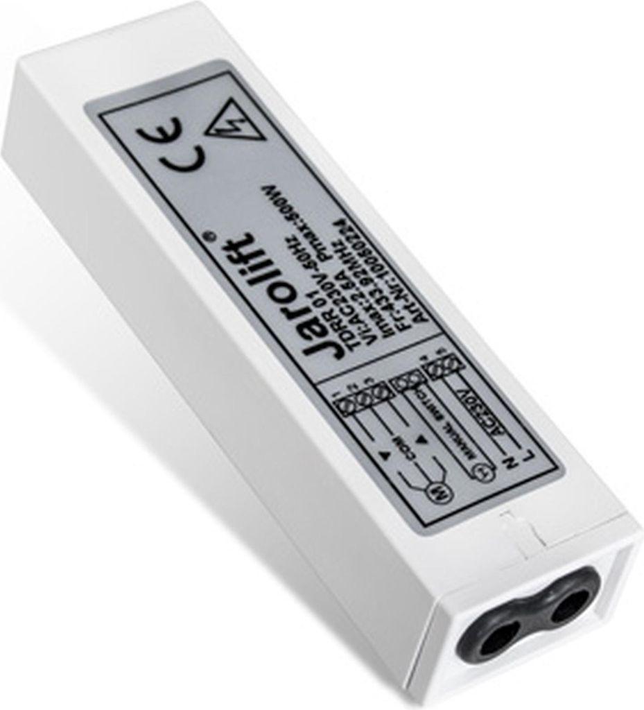 Jarolift Funkempfänger TDRR 01 für Rohrmotoren, Aufputz / weiß 433,92 MHz, 15 Speicherplätze, IP44, kompatibel mit TDR Funksendern