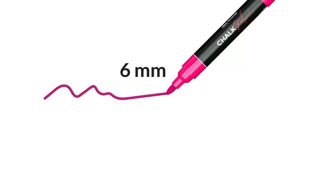 Marqueur rose fluo 6mm ALLboards pointe ronde effaçable à l'eau vive